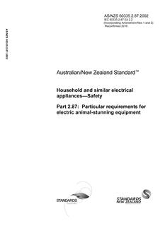 AS/NZS 60335.2.87:2002 PDF