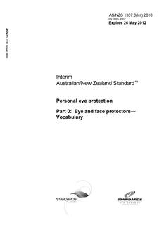 AS/NZS 1337.0(Int):2010 PDF