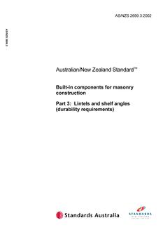 AS/NZS 2699.3:2002 PDF