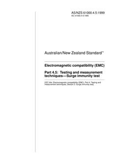 AS/NZS 61000.4.5:1999 PDF