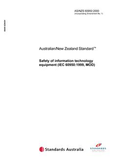 AS/NZS 60950:2000 PDF