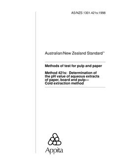 AS/NZS 1301.421S:1998 PDF