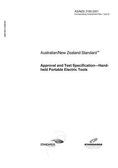 AS/NZS 3160:2001 PDF