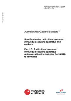 AS/NZS CISPR 16.1.5:2004 PDF