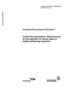 AS/NZS ISO/IEC 17020 PDF