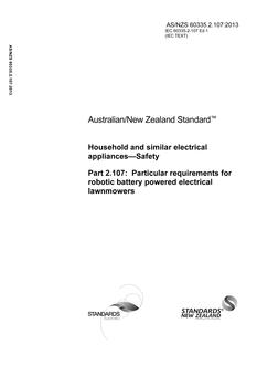 AS/NZS 60335.2.107:2013 PDF