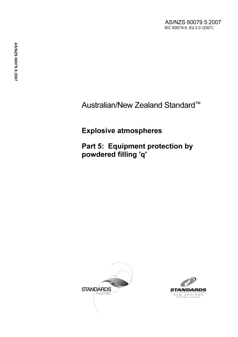 AS/NZS 60079.5:2007 PDF