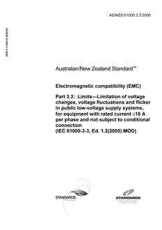 AS/NZS 61000.3.3:2006 PDF