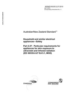 AS/NZS 60335.2.27:2010 PDF