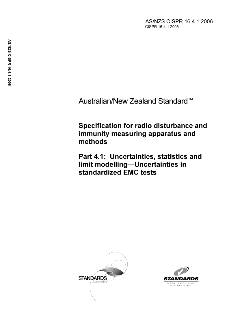 AS/NZS CISPR 16.4.1:2006 PDF