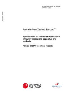 AS/NZS CISPR 16.3:2004 PDF