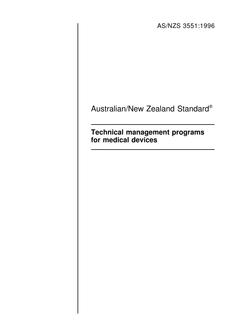 AS/NZS 3551:1996 PDF