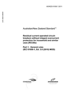 AS/NZS 61008.1:2011 PDF