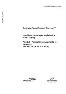 AS/NZS 60745.2.6:2009 PDF