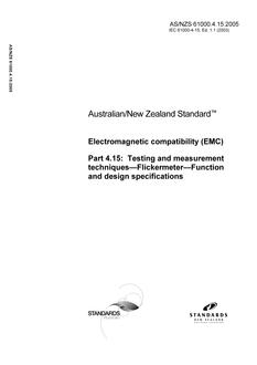 AS/NZS 61000.4.15:2005 PDF