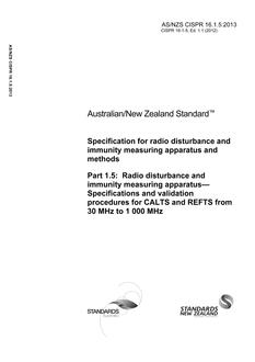 AS/NZS CISPR 16.1.5:2013 PDF