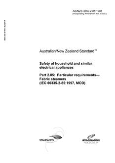 AS/NZS 3350.2.85:1998 PDF