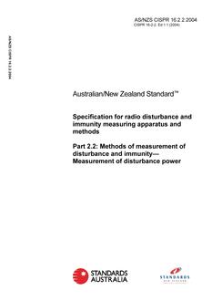 AS/NZS CISPR 16.2.2:2004 (2ND EDITION) PDF