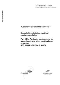 AS/NZS 60335.2.31:2004 PDF