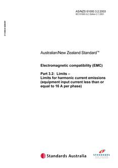 AS/NZS 61000.3.2:2003 PDF