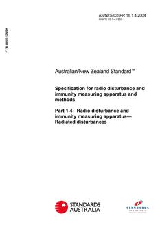 AS/NZS CISPR 16.1.4:2004 PDF