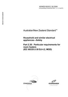 AS/NZS 60335.2.30:2004 PDF