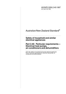 AS/NZS 3350.2.40:1997 PDF