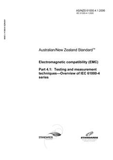 AS/NZS 61000.4.1:2006 PDF