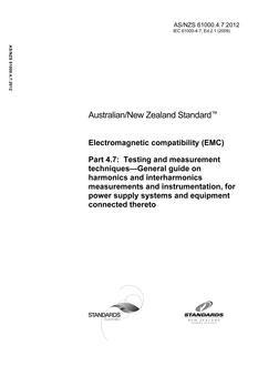 AS/NZS 61000.4.7 PDF