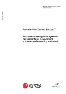 AS/NZS ISO 10012 PDF