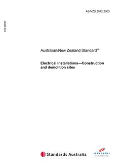 AS/NZS 3012:2003 PDF