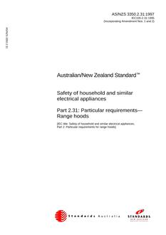 AS/NZS 3350.2.31:1997 PDF