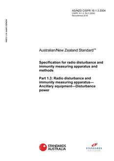 AS/NZS CISPR 16.1.3:2004 (2ND EDITION) PDF