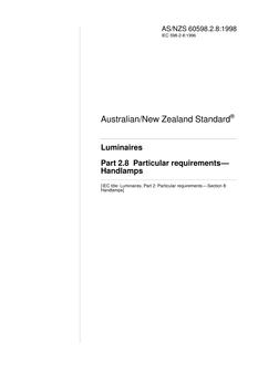 AS/NZS 60598.2.8:1998 PDF