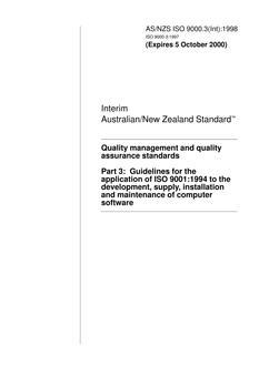 AS/NZS ISO 9000.3(INT):1998 PDF