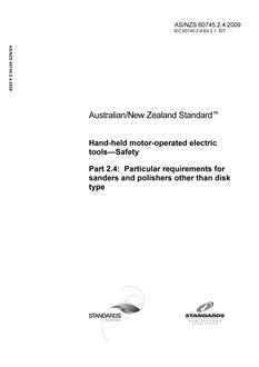 AS/NZS 60745.2.4:2009 PDF