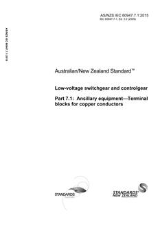 AS/NZS IEC 60947.7.1 PDF