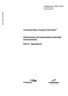 AS/NZS ISO 14644.5 PDF