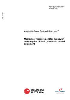 AS/NZS 62087:2004 PDF