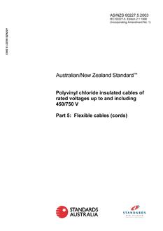 AS/NZS 60227.5:2003 PDF