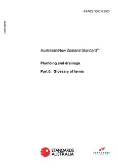 AS/NZS 3500.0:2003 PDF