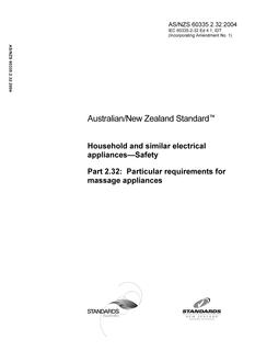 AS/NZS 60335.2.32:2004 PDF