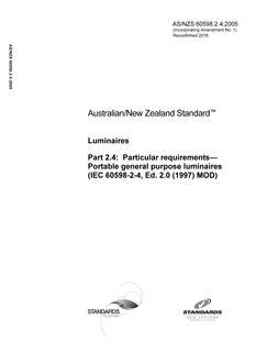 AS/NZS 60598.2.4:2005 PDF