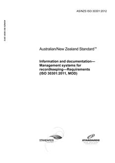 AS/NZS ISO 30301:2012 PDF