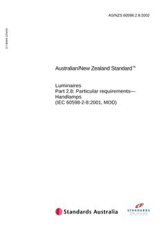 AS/NZS 60598.2.8:2002 PDF