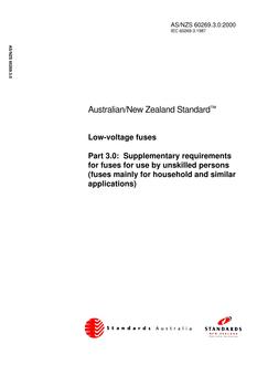 AS/NZS 60269.3.0:2000 PDF