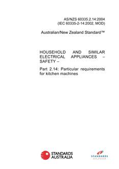 AS/NZS 60335.2.14:2004 PDF