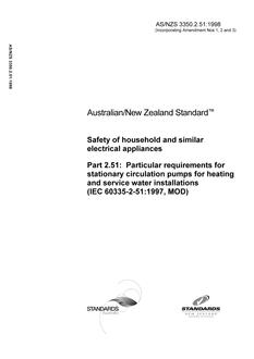 AS/NZS 3350.2.51:1998 PDF