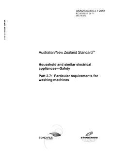 AS/NZS 60335.2.7:2012 PDF