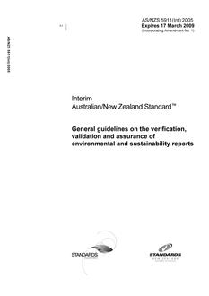 AS/NZS 5911(INT):2005 PDF